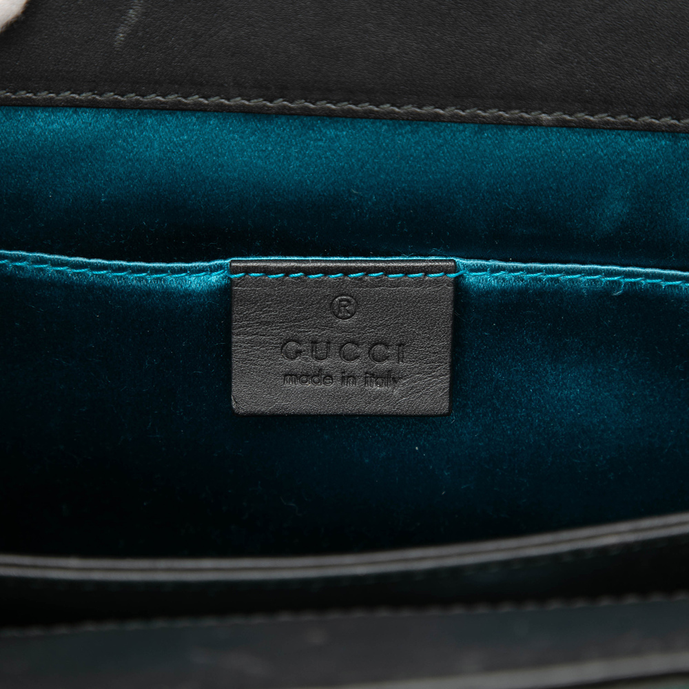 Pre-Loved Gucci Small Suede Web Ophidia Chain Crossbody - Picture 6 of 7
